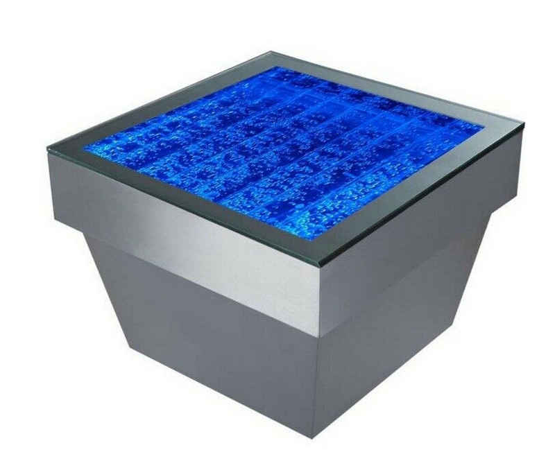 JVmoebel Couchtisch Design Tisch Couchtisch Wasser Säulen Water Tische LED Beleuchtet, Made In Europe