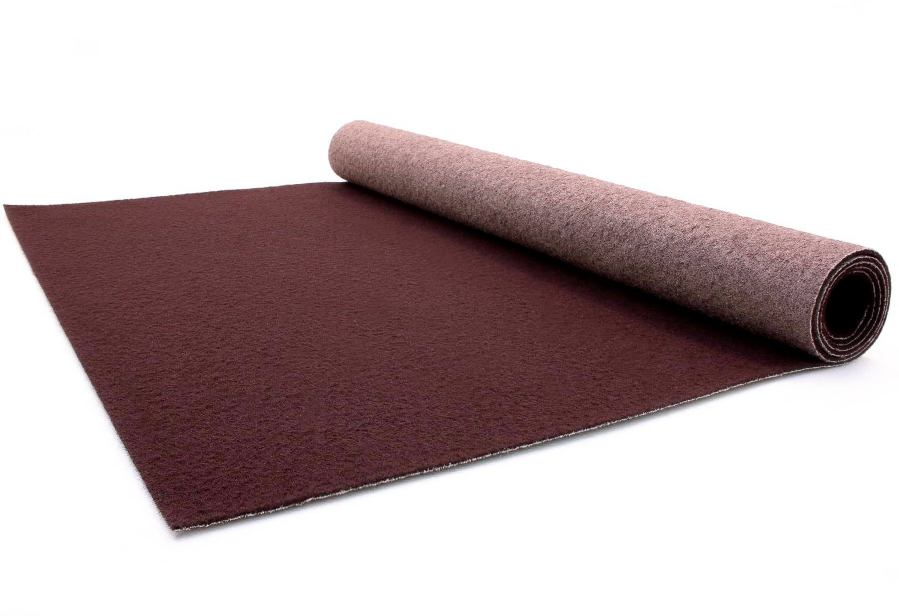 Läufer Eventteppich PODIUM, Primaflor-Ideen in Textil, rechteckig, Höhe: 2,6 mm, Breite 200 cm, Nadelfilz, Uni-Farben, ideal für Veranstaltungen braun | Läufer