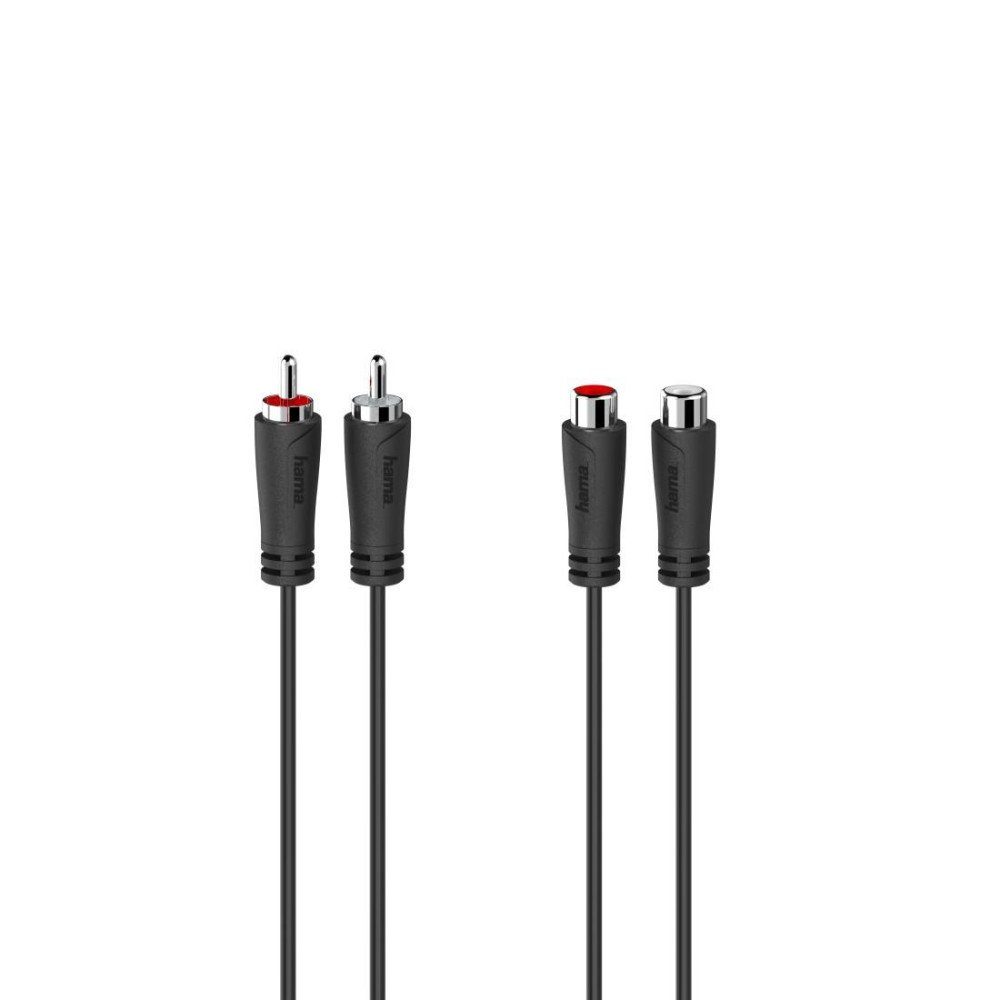 Hama Audio-Verlängerungskabel, 2 Cinch-Stecker - 2 Cinch-Kupplungen, 1,5 m  (00205259) Audio- & Video-Kabel