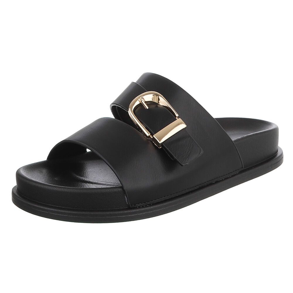 Damen Pantolette mit Schnalle, bequem und modern Pantolette