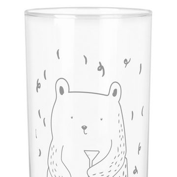 Mr. & Mrs. Panda Glas 400 ml Bär Party - Transparent - Geschenk, Lustig, Glas mit Gravur, G, Premium Glas, Exklusive Gravur
