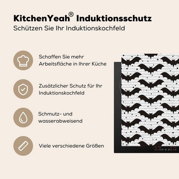 MuchoWow Herdblende-/Abdeckplatte Fledermaus - Muster - Halloween, Vinyl, (1 tlg), 59x52 cm, Ceranfeldabdeckung für die küche, Induktionsmatte