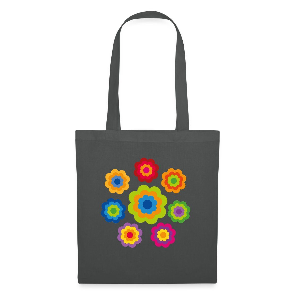 Spreadshirt Henkeltasche 70er Jahre Hippie Flower günstig online kaufen