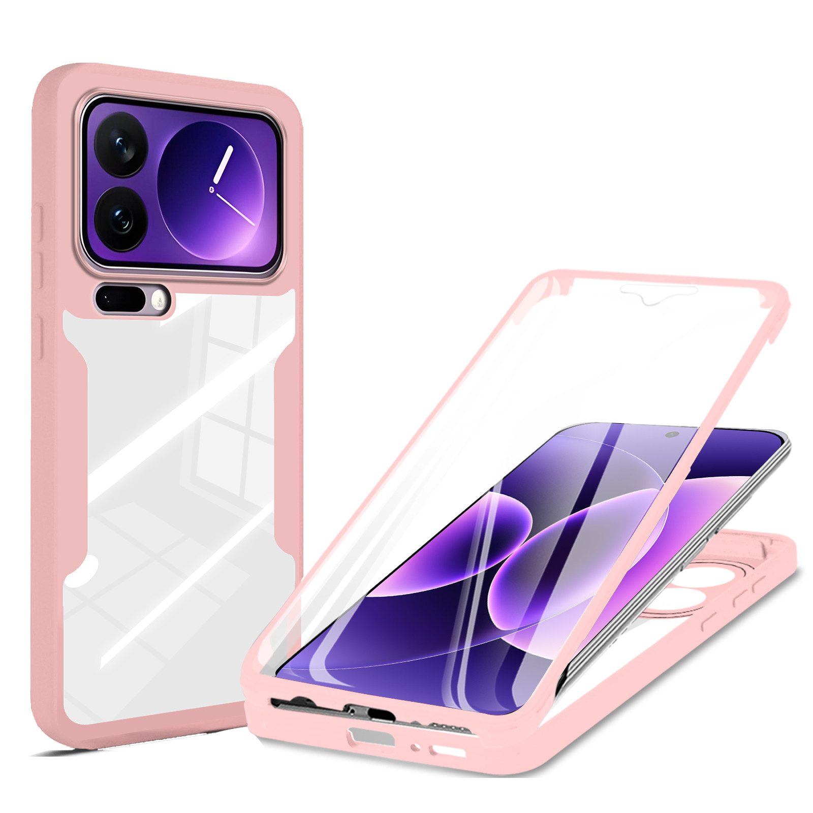 betterfon Handyhülle für Xiaomi 17 Pro 2-teiliges 360° TPU Schutzcase, Vollschutz Case mit integriertem Displayschutz und klarer Sicht