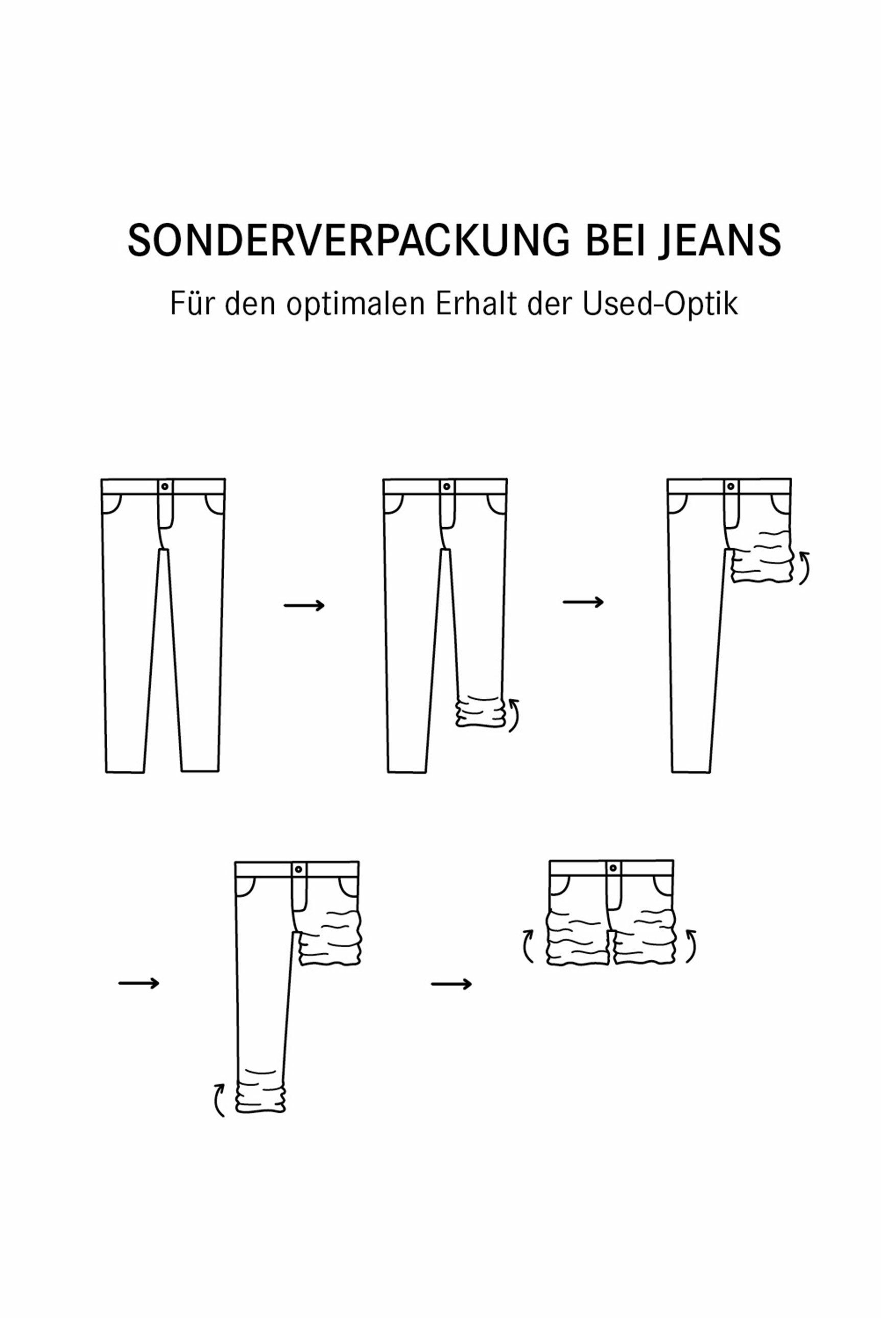 Regular-fit-Jeans mit DAVID NI:CO CAMP Used-Waschung