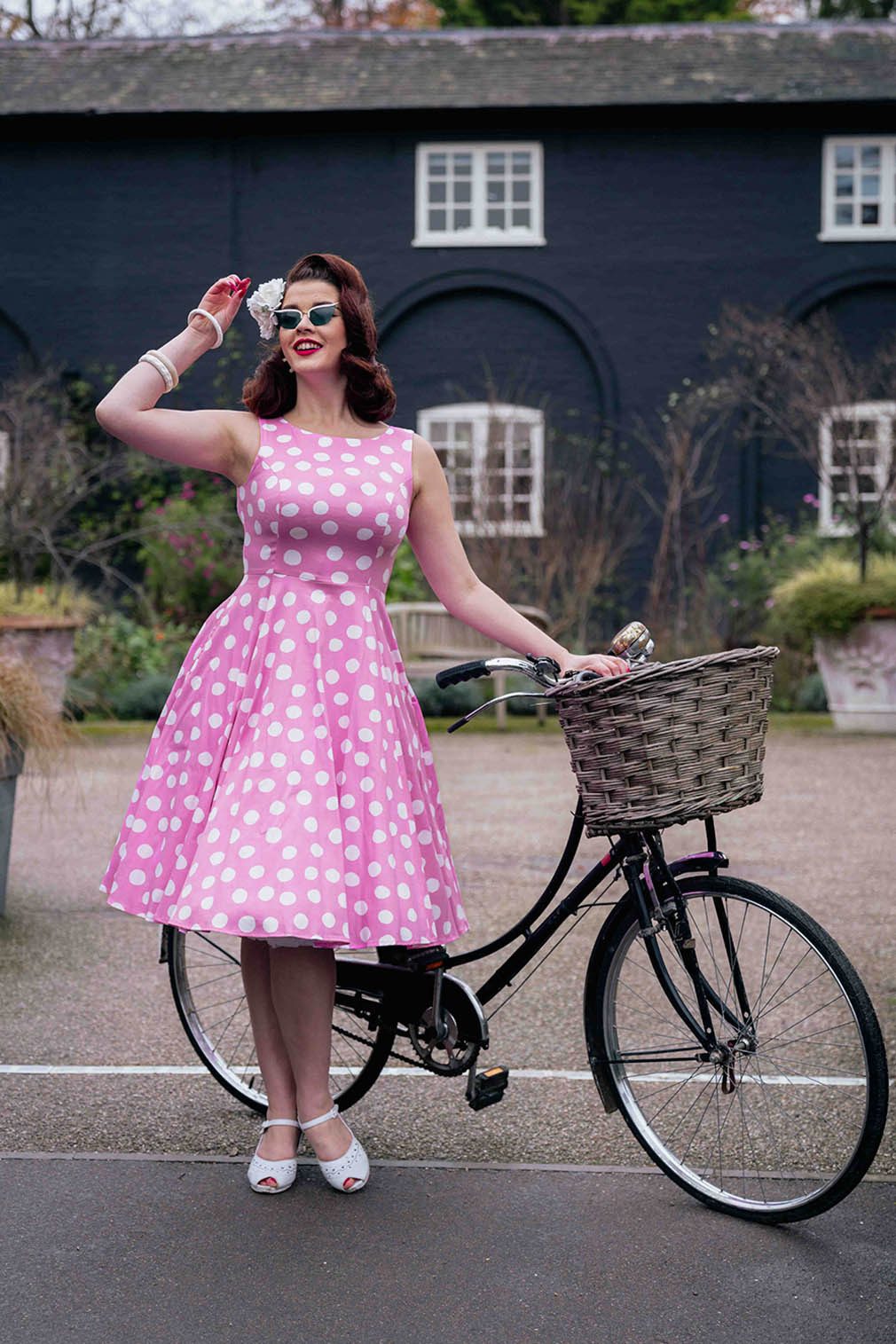 Hearts & Roses London A-Linien-Kleid Lyra Polka Dot Vintage Retro Gepunktet