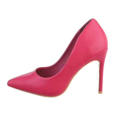 Ital-Design Damen Abendschuhe Elegant High-Heel-Pumps (82285335) Pfennig-/Stilettoabsatz High Heel Pumps in Pink