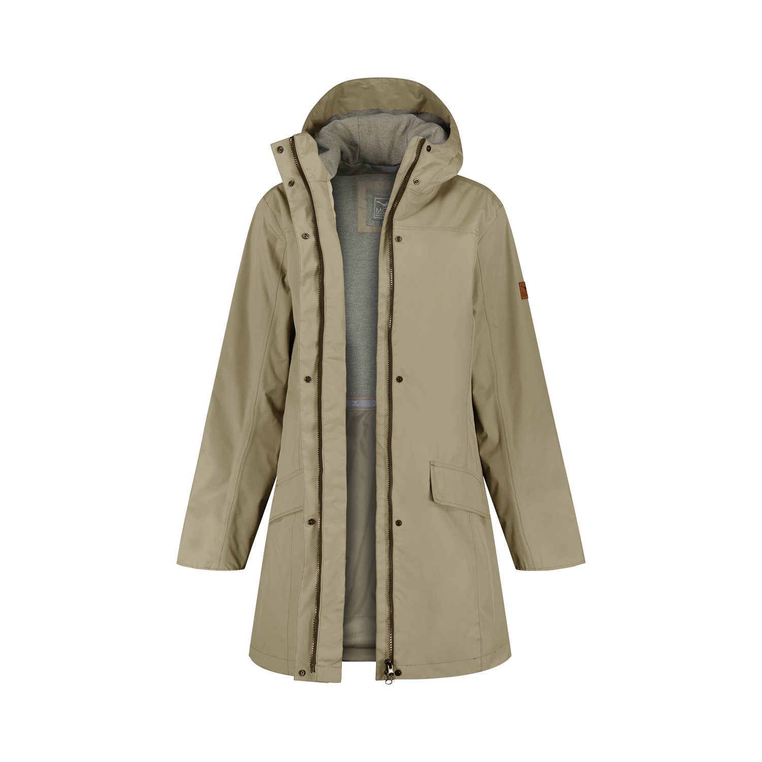 MGO Outdoorjacke Fire wasserdicht 3/4 Taupe Jacket