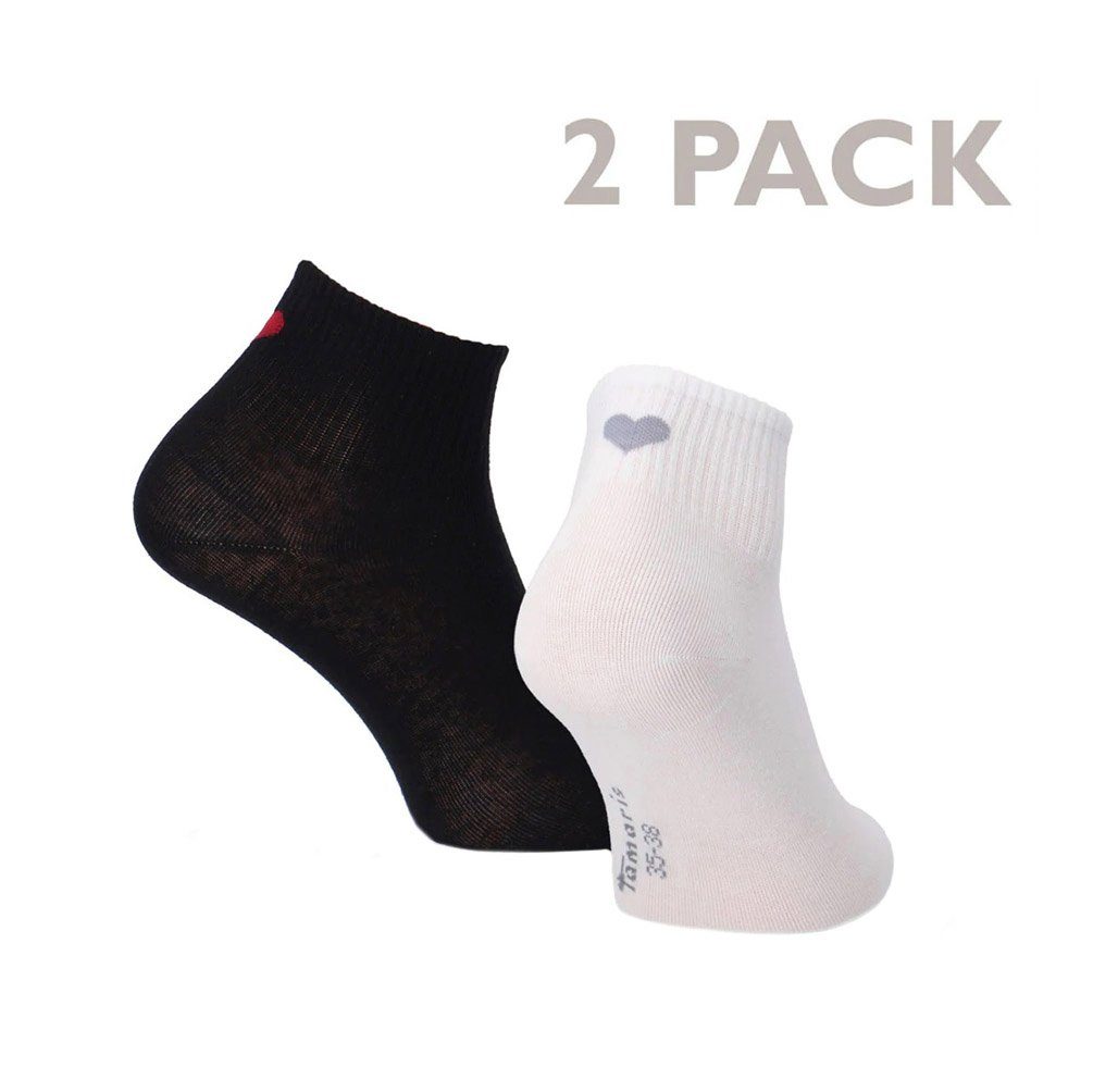 Tamaris Kurzsocken HERZCHEN (Set, 2-Paar, 2er-Pack) aus hautfreundlicher Baumwolle