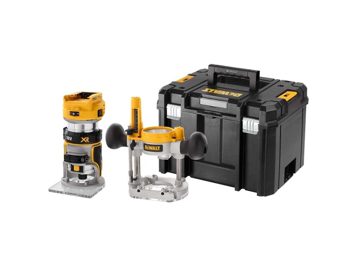 DeWalt Akku-Fräse 18 V (Basisv), ohne Akku und Ladegerät, max. Fräs-Ø: 30 mm, Fräskorbhub 55 mm