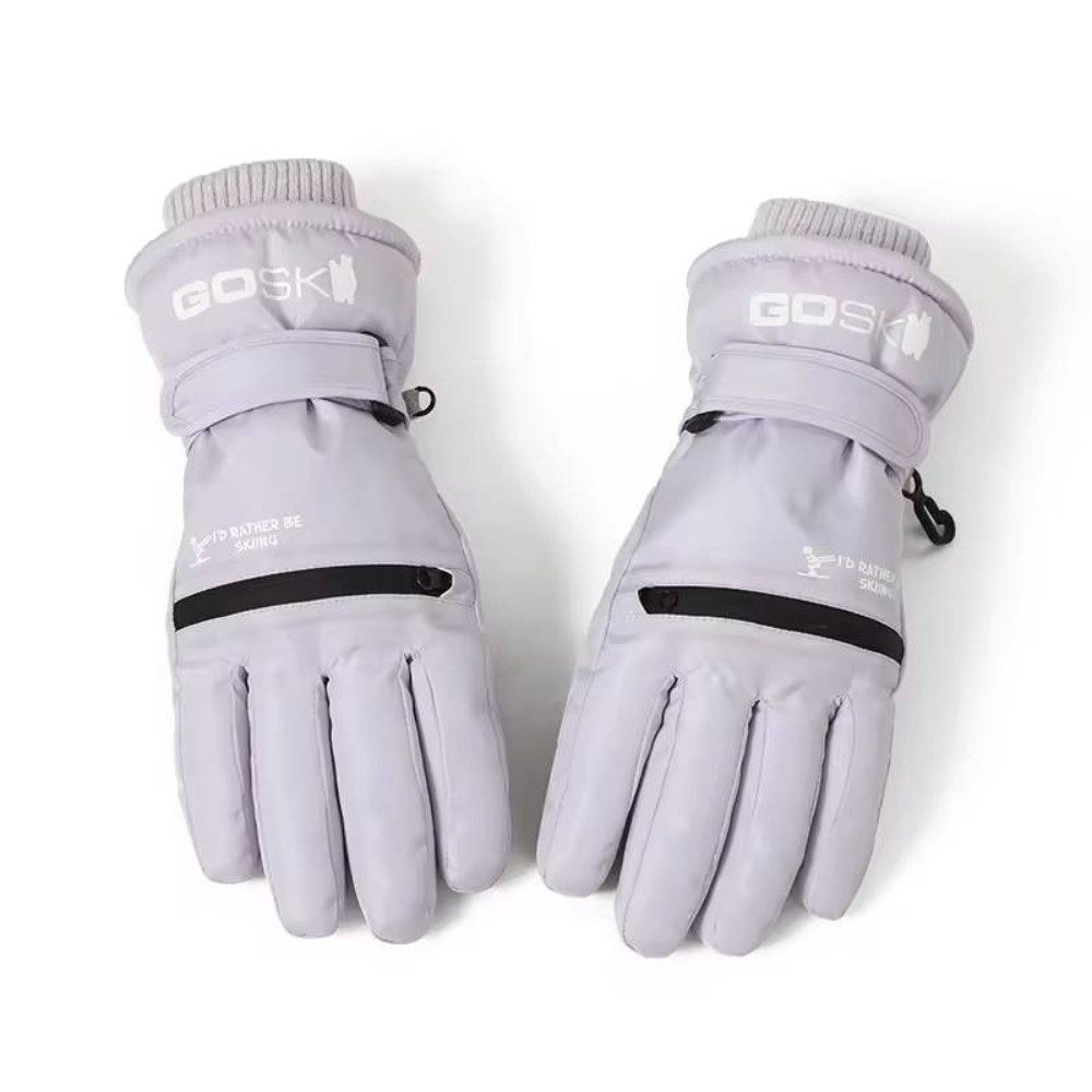 Blusmart Skihandschuhe Winter-Skihandschuhe mit Reißverschlusstasche (Winddichte und warme Touchscreen-Handschuhe, Wasserdichtes Fleecefutter) Für Skifahren, Radfahren und andere Outdoor-Sportarten