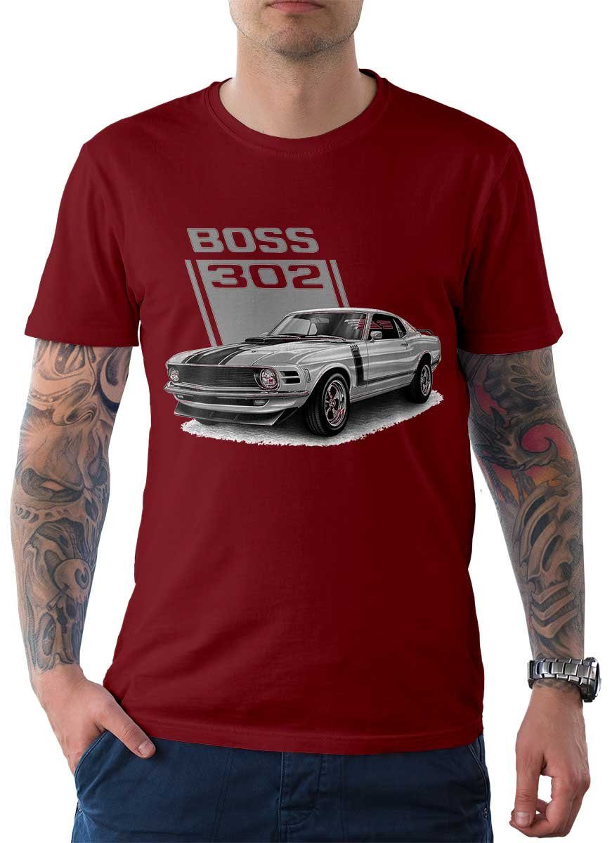 Car Tee Auto Wheels T-Shirt Chilli Rebel US-Car / Classic Motiv T-Shirt mit American On Herren