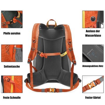 TAN.TOMI Wanderrucksack 38L Großer Wanderrucksack mit Rückenbelüftung, Wasserdicht (Einschließlich Regenschutz), mit Regenschutz für Outdoor Reisen Camping Trekking