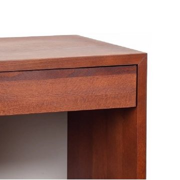 Woodek Design Nachttisch HUGO 39, Schwebendes Wandregal mit Schublade (Ablagetisch aus brauner Birke, 2-St., hängende und moderne Nachttischkonsole), Skandinavischer Wandschrank