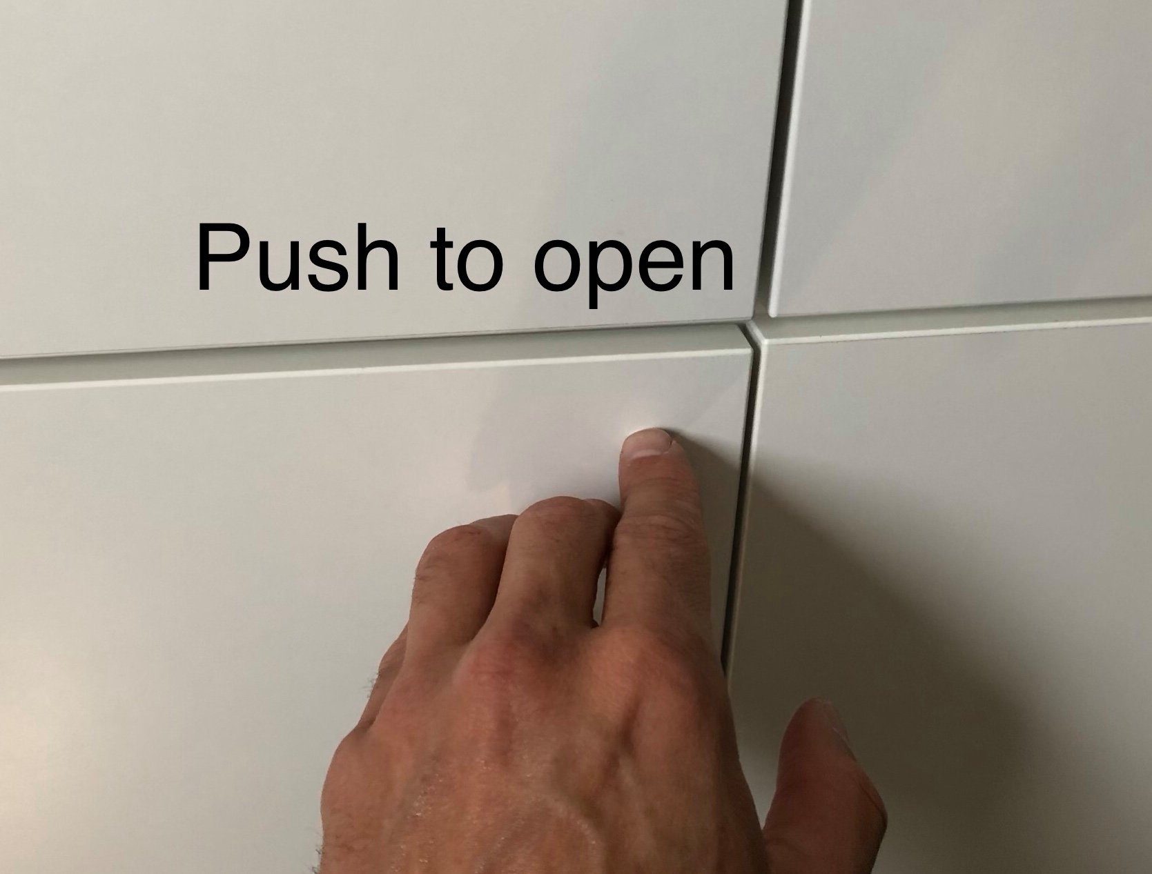 NELI Möbelbeschlag Drucktüröffner - Push to open - passend auch für „METOD“ (IKEA) (3 St) – Bild 4 von 5