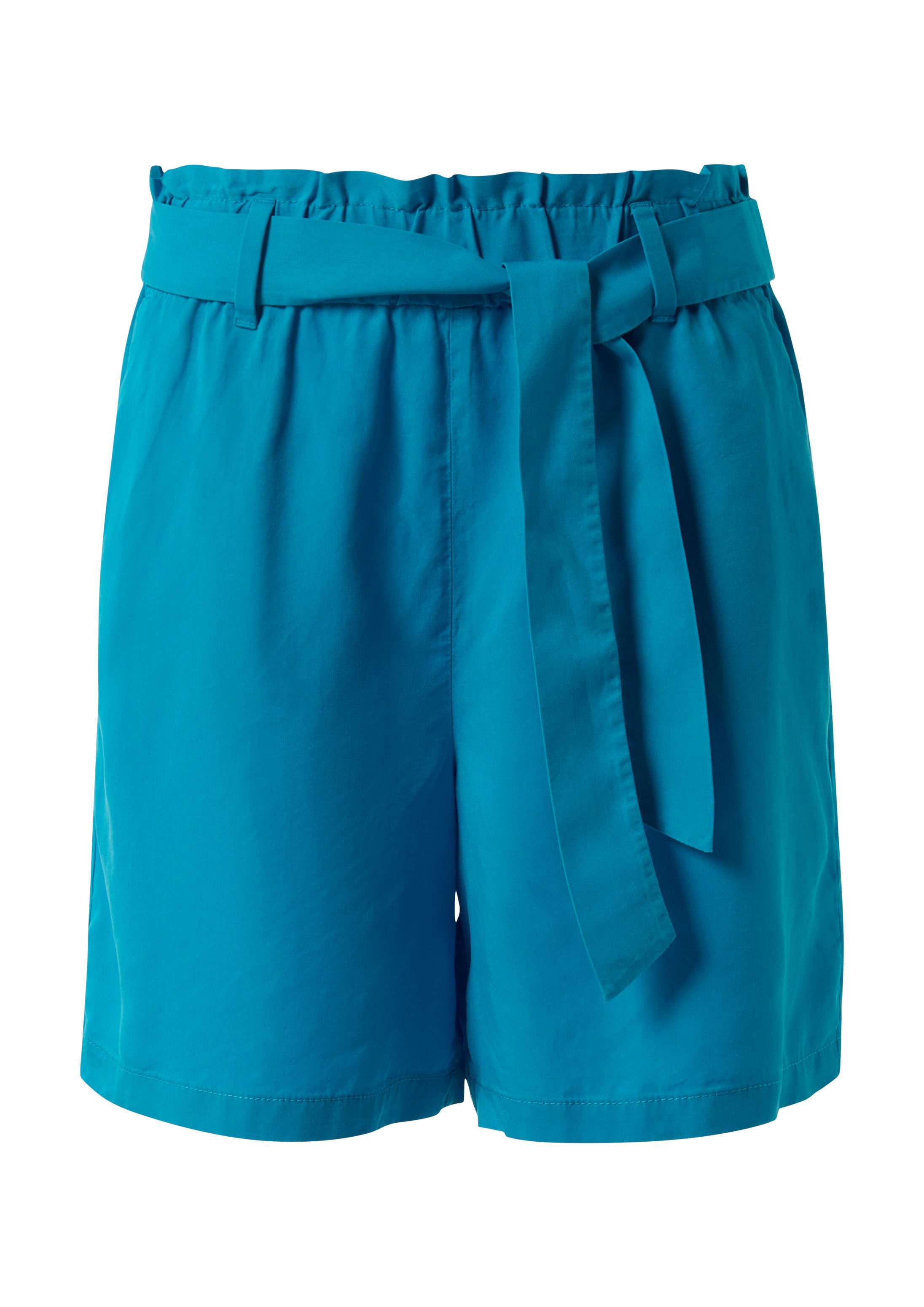comma Shorts Short Leichte Shorts aus Lyocell mit Bindegürtel