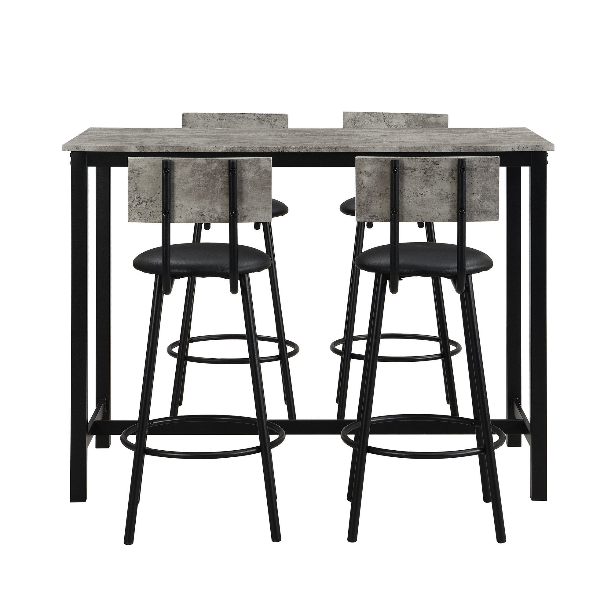 Odikalo Esszimmer-Set Bartisch Küche-set 4 Stühle günstig online kaufen