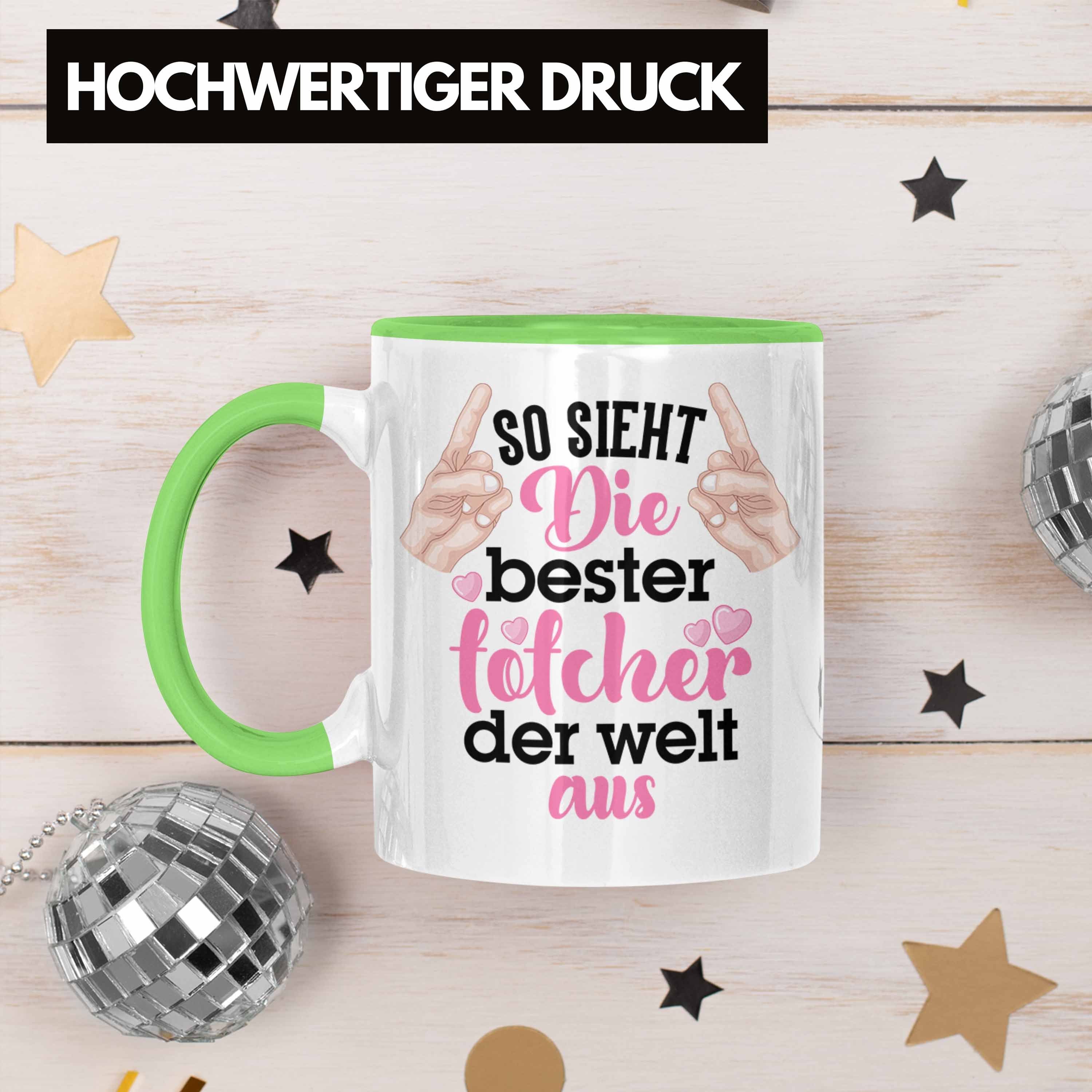 Trendation Tasse Trendation - Tochter Grün Mama für Kaffeetasse Töchter Spruch Tochter Pink Beste Tasse Vater Geschenk Geschenk