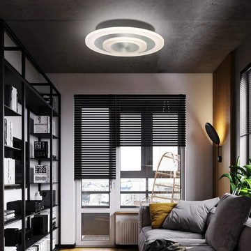 ZMH LED Deckenleuchte 20W Ø30cm rund Bürodeckenleuchten Dimmbar, LED fest integriert, Warmweiß