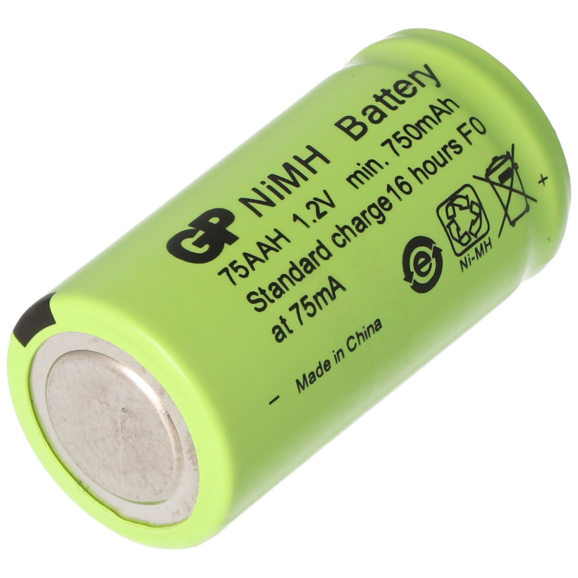 GP Batteries Akku 2/3AA NiMH-Akku ohne Lötfahne, ca. 14x29mm Akku 750 mAh (1,2 V)