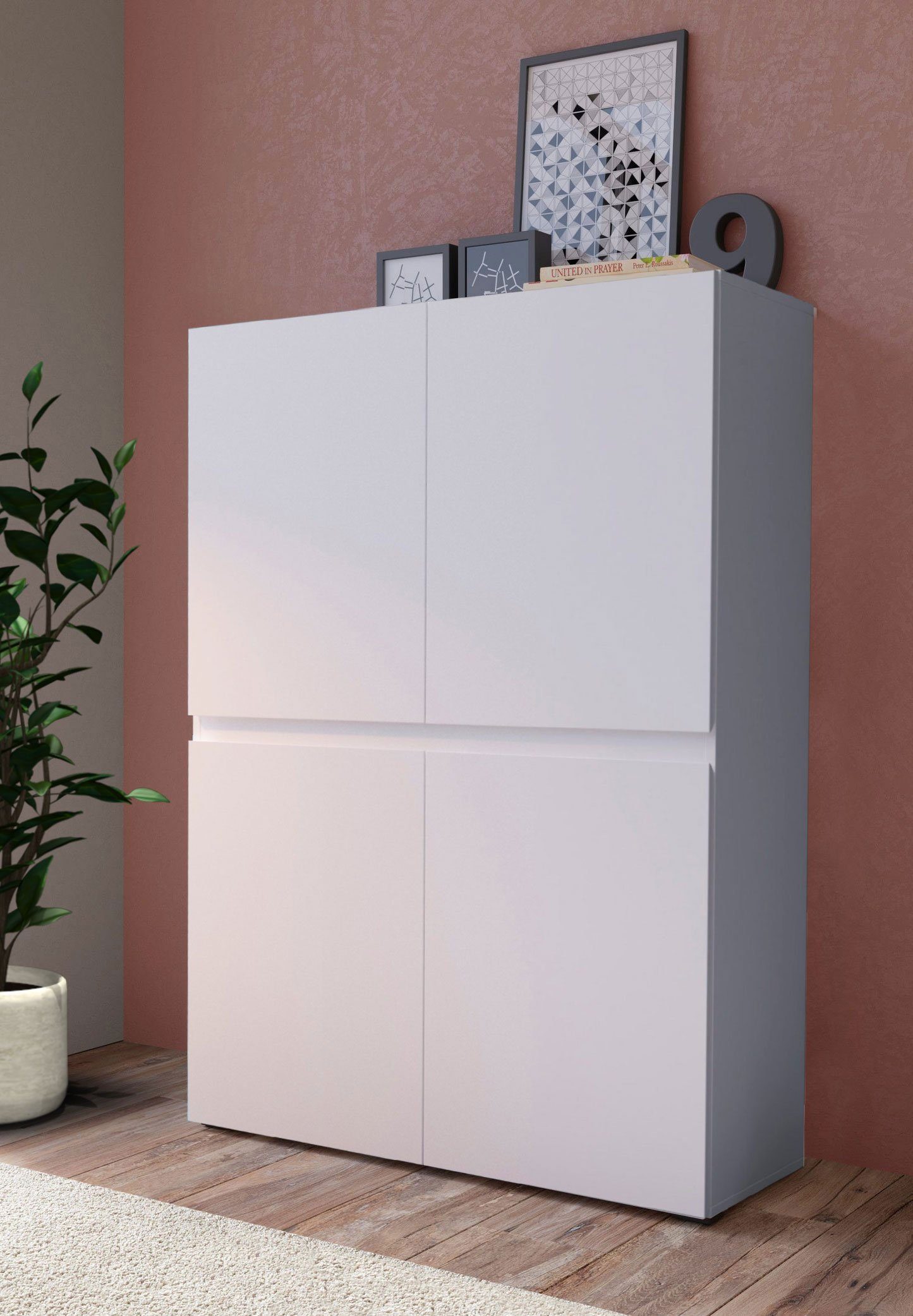 Feldmann-Wohnen Highboard Rimini (4 Türen, 4 günstig online kaufen