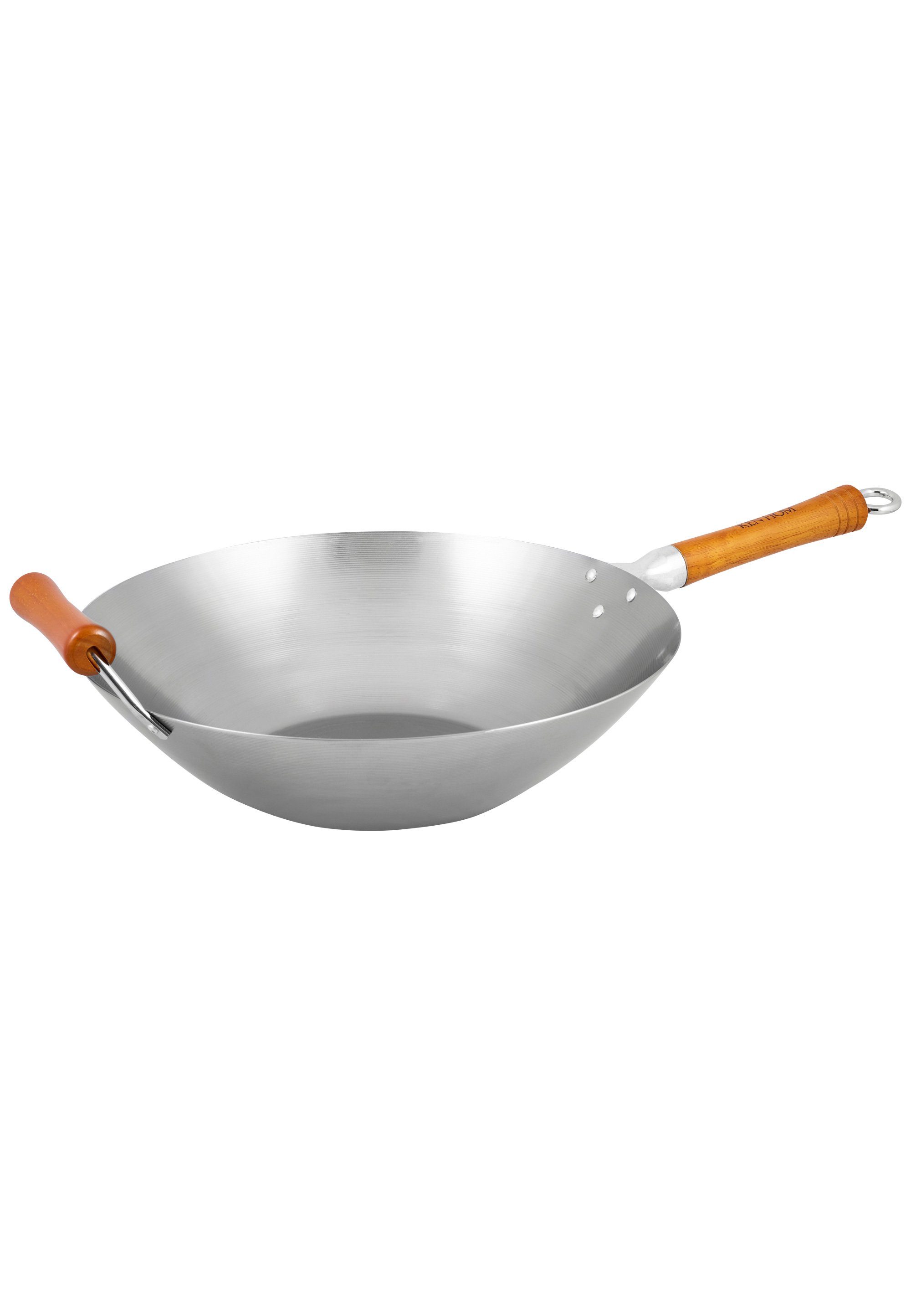 KEN HOM Wok Wokpfanne, aus unbeschichtetem Karbonstahl
