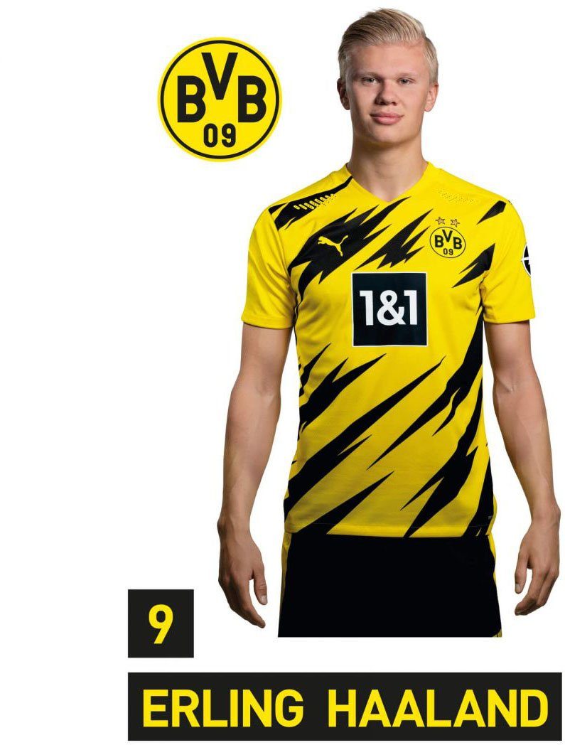 Haaland Portrait BVB (1 Wall-Art 2020/2021 Wandtattoo St)