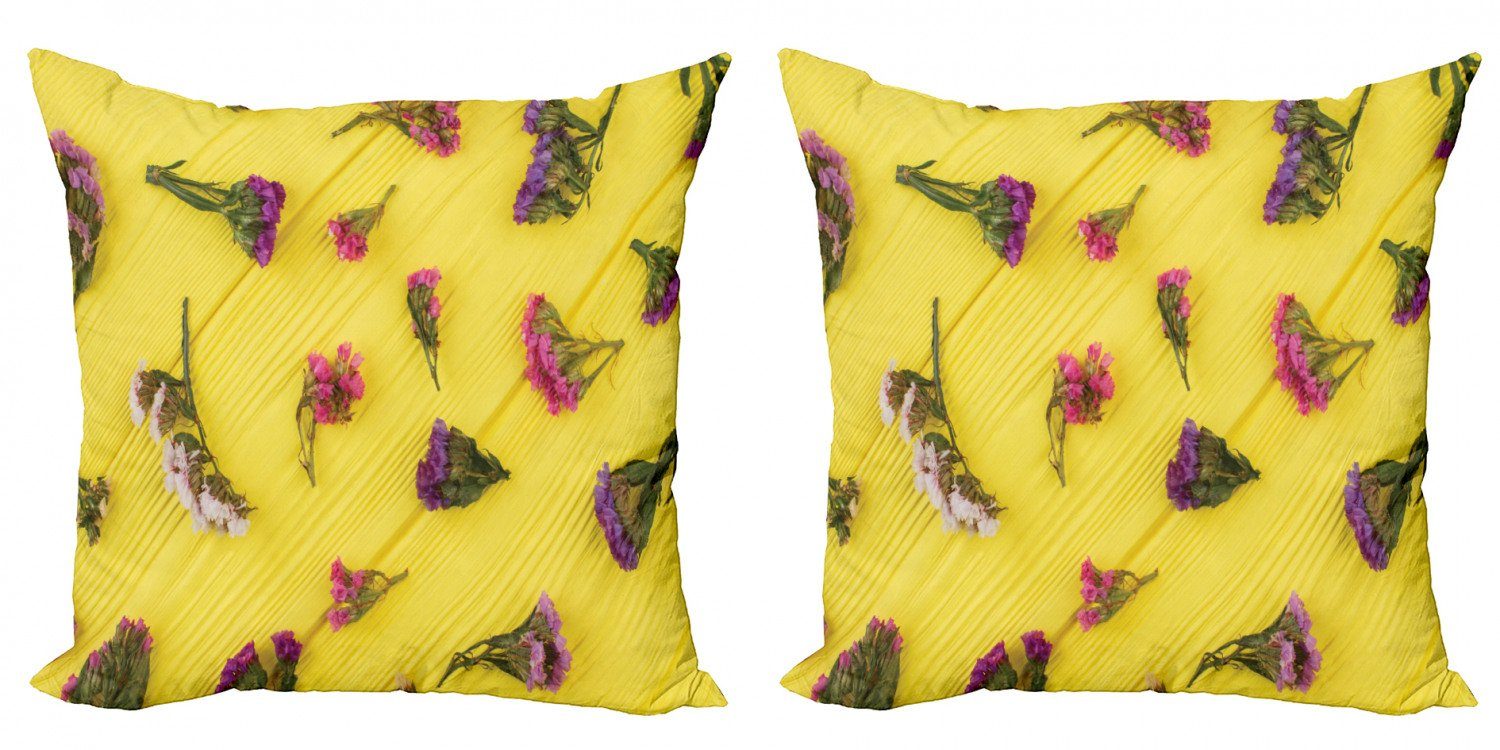 Kissenbezüge Modern Accent Doppelseitiger Digitaldruck, Abakuhaus (2 Stück), Natürliche Farbe Zarte Frühlingsblumen