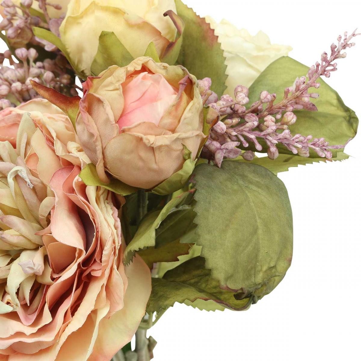 Kunstblume Hochwertige Künstliche Rosen Kunstblumen, Herbstbouquet in, Florists Products, Höhe 36 cm