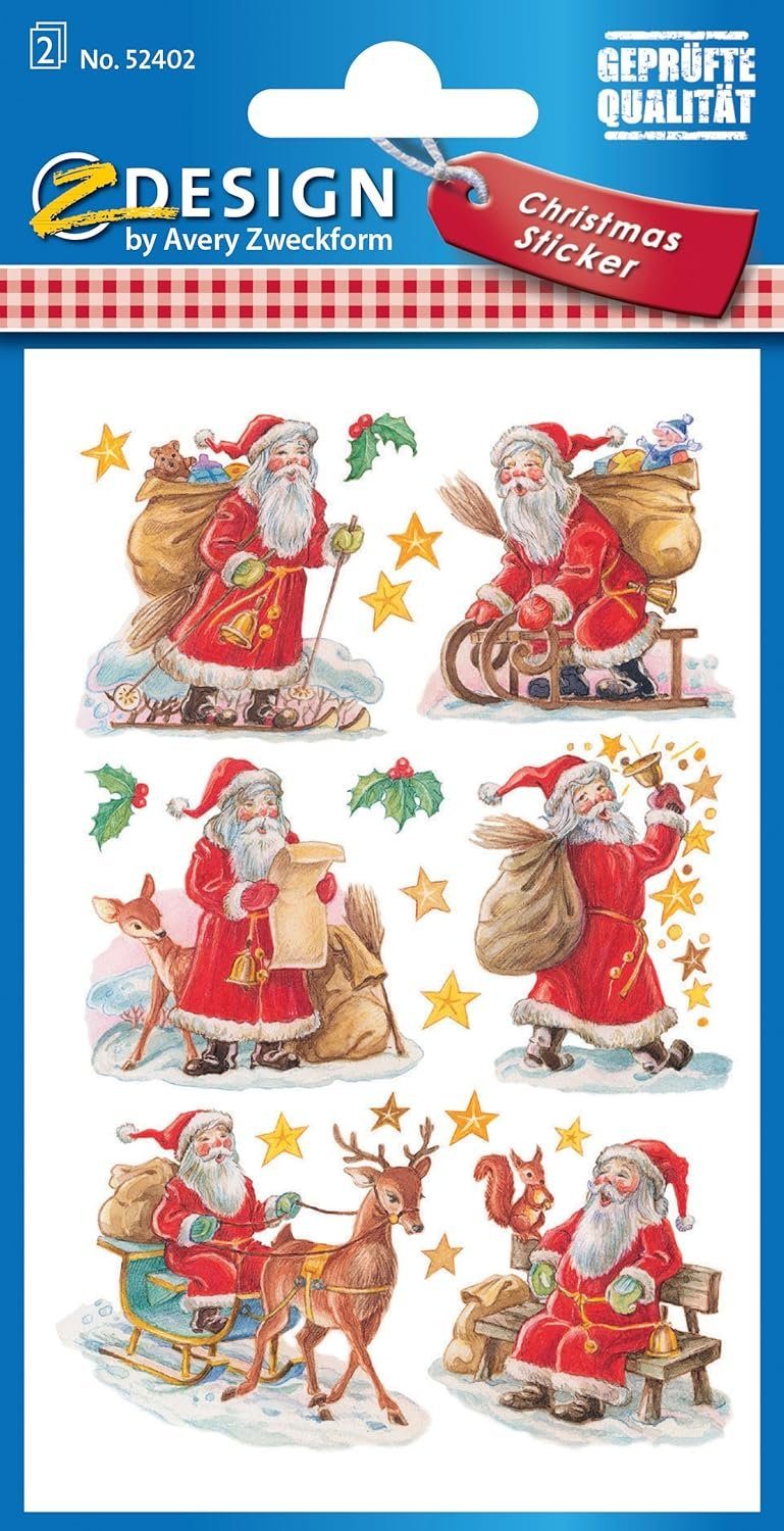 Avery Zweckform Ярлыки Avery Zweckform Sticker Weihnacht beglimmert Nikolaus 52402