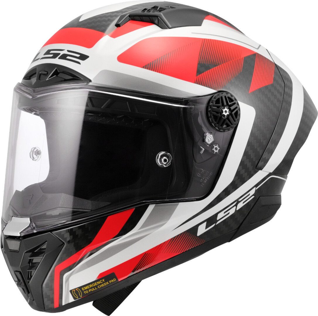 LS2 Motorradhelm FF805 Thunder GP Raute Carbon Helm
