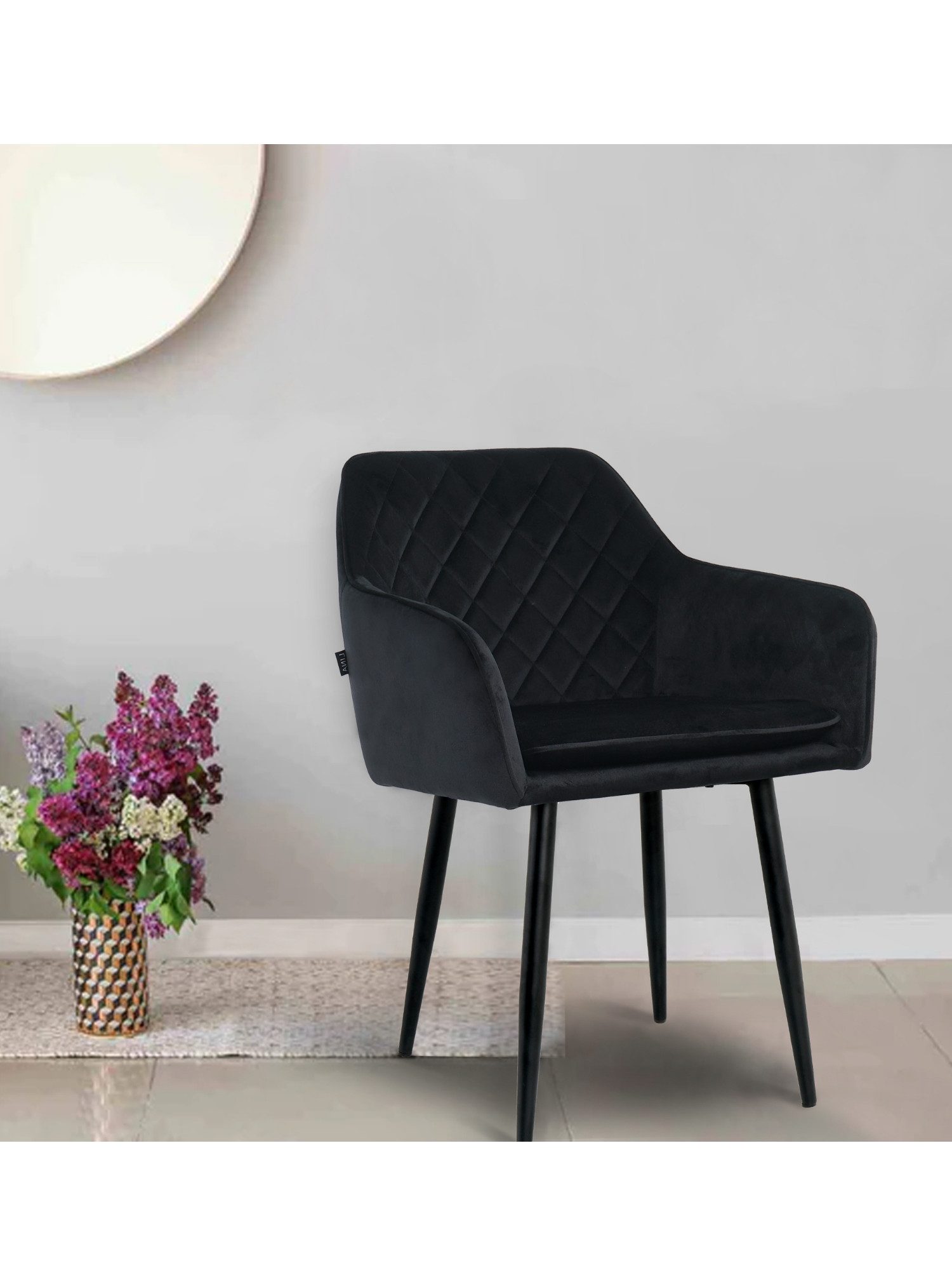 Brise Home Esszimmerstuhl Stuhl mit Armlehnen – abnehmbares Kissen, Samtbez günstig online kaufen