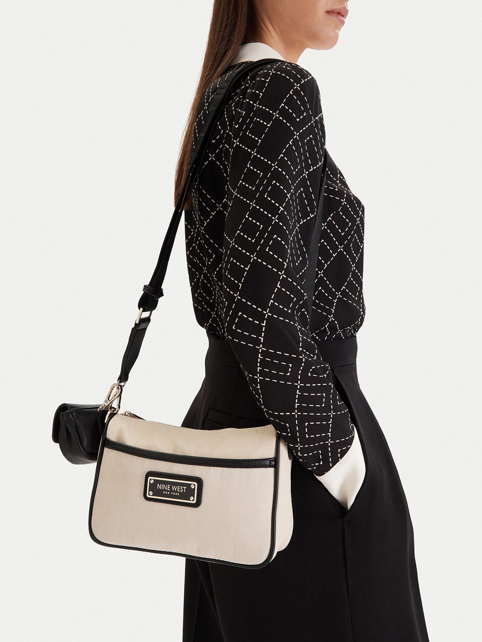 Nine West Handtasche Nine West Damenhandtasche Écru NINE WEST CEO-MARISSE-LA374-4707 Ivory
