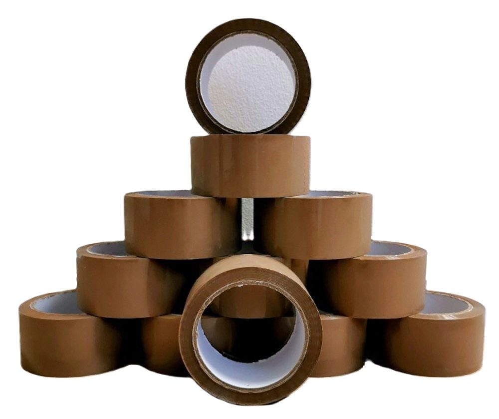 BruKa Klebeband 66 Meter Paketklebeband Braun Klebeband Paketband Packband (6-St)