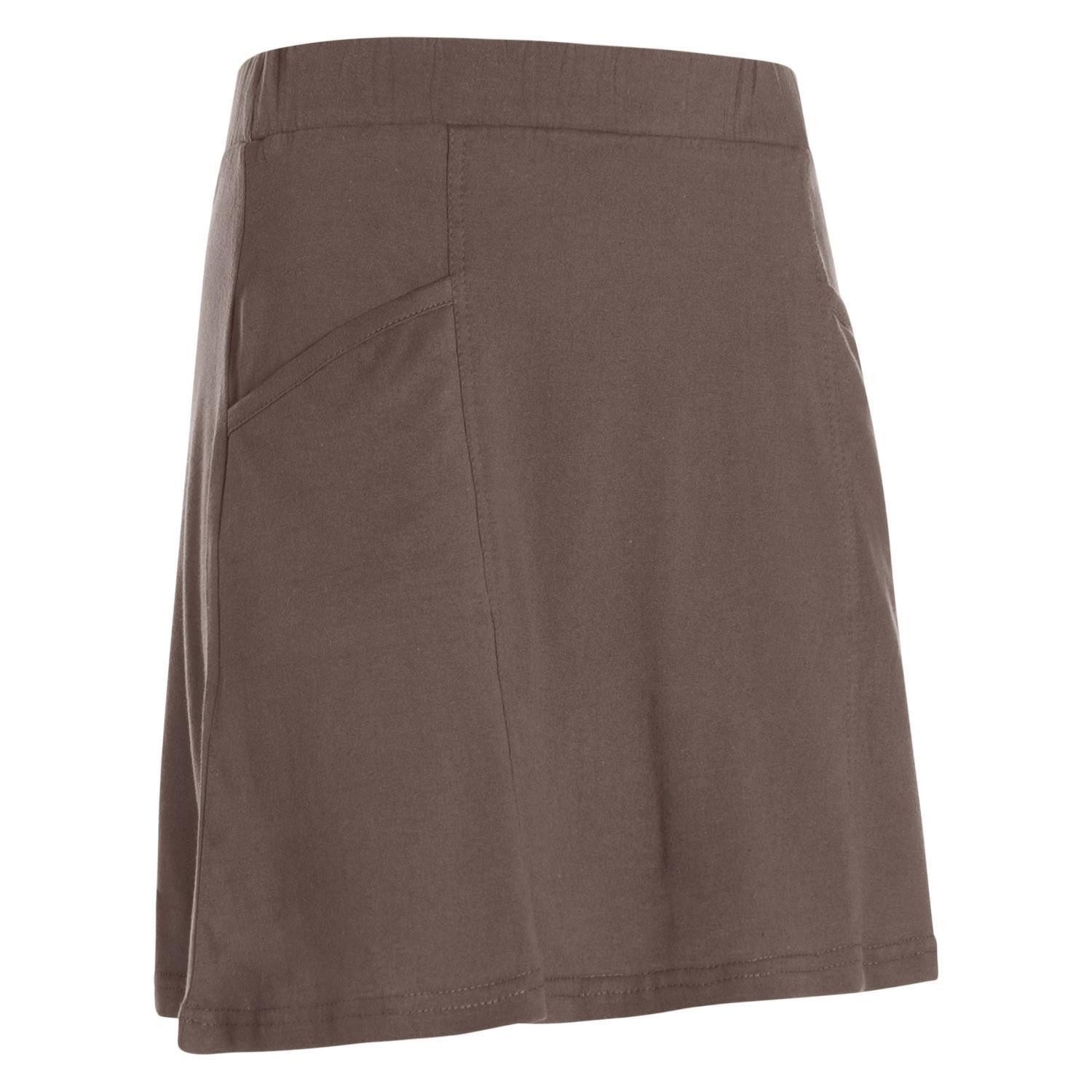 Vishes Minirock Kurzer Damen Basic-Rock Mini-Rock Baumwoll-Rock Einfarbig Schlicht Elfen, Hippie, Ethno Style