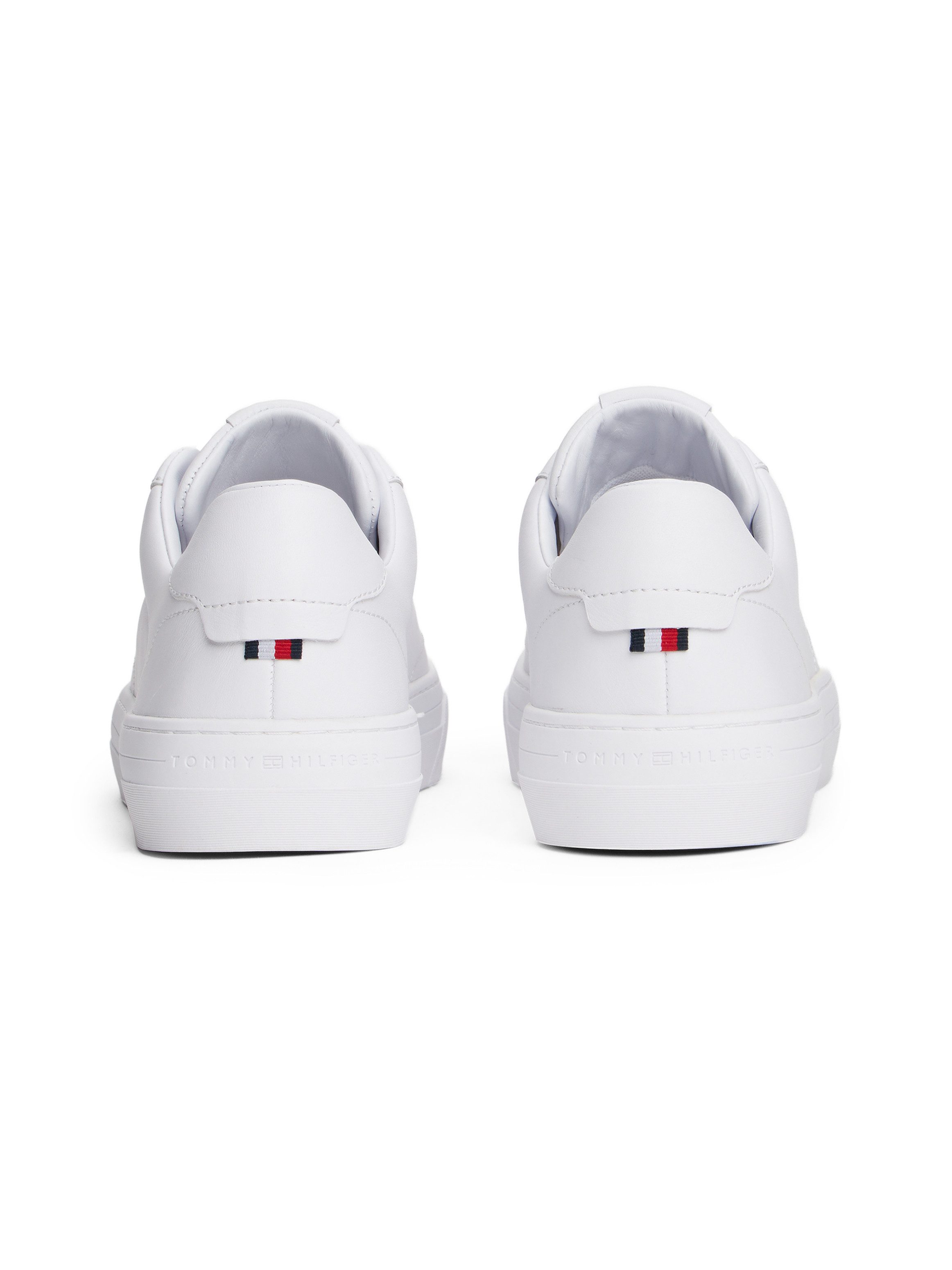 Tommy Hilfiger PREMIUM DRESS CUPSOLE LTH Sneaker, Freizeitschuh, Halbschuh, Schnürer mit Flaggen-Emblem an der Ferse – Bild 4 von 5