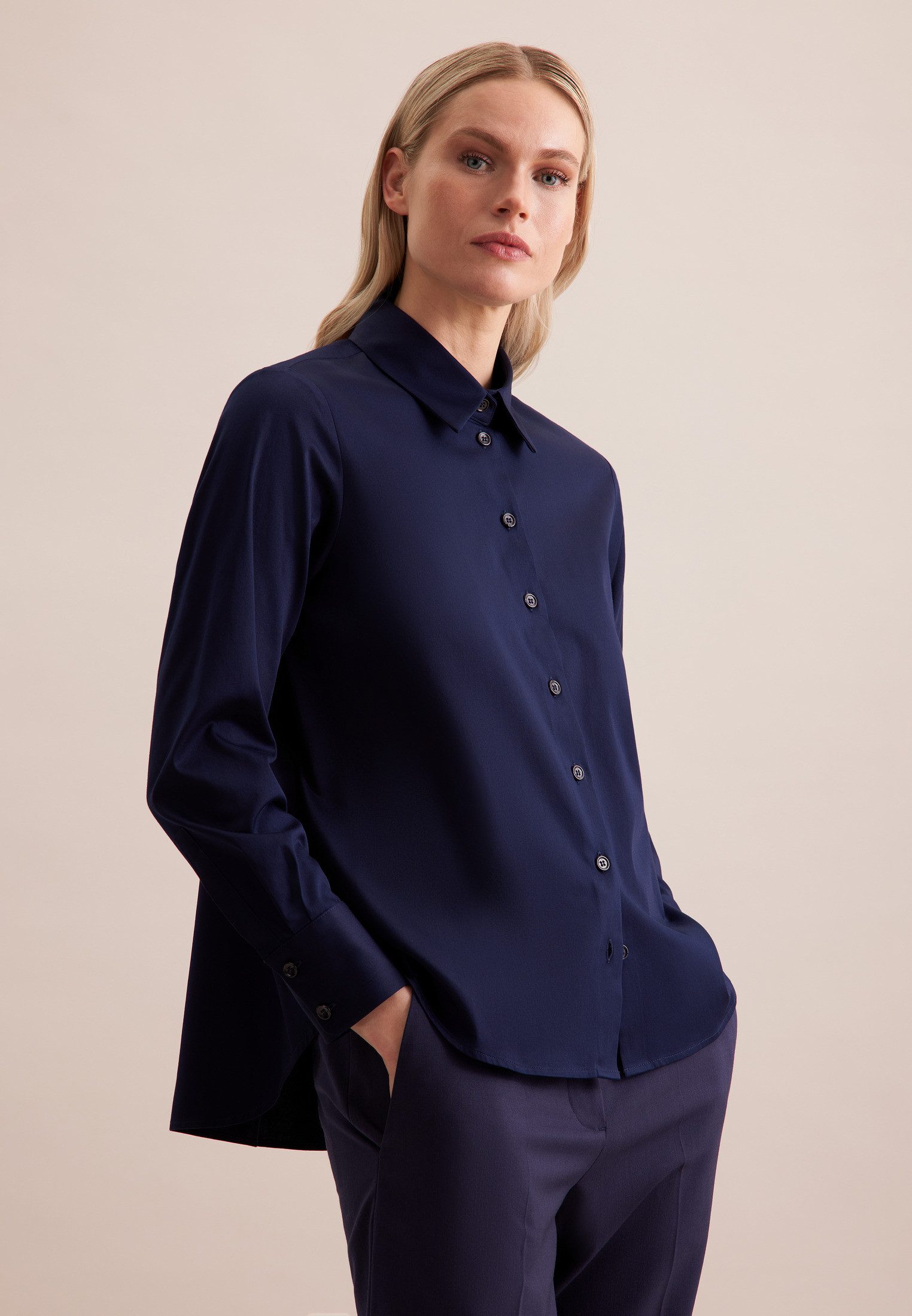 seidensticker Hemdbluse 1/1 Kragen Uni günstig online kaufen