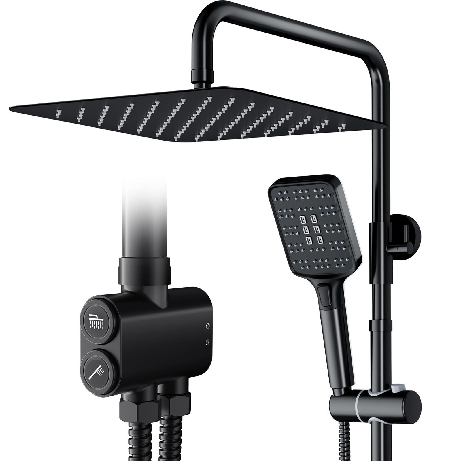 Rainsworth Duschsystem mit Armatur, mit Ablage, 25 X 25 cm Rund Regendusche günstig online kaufen