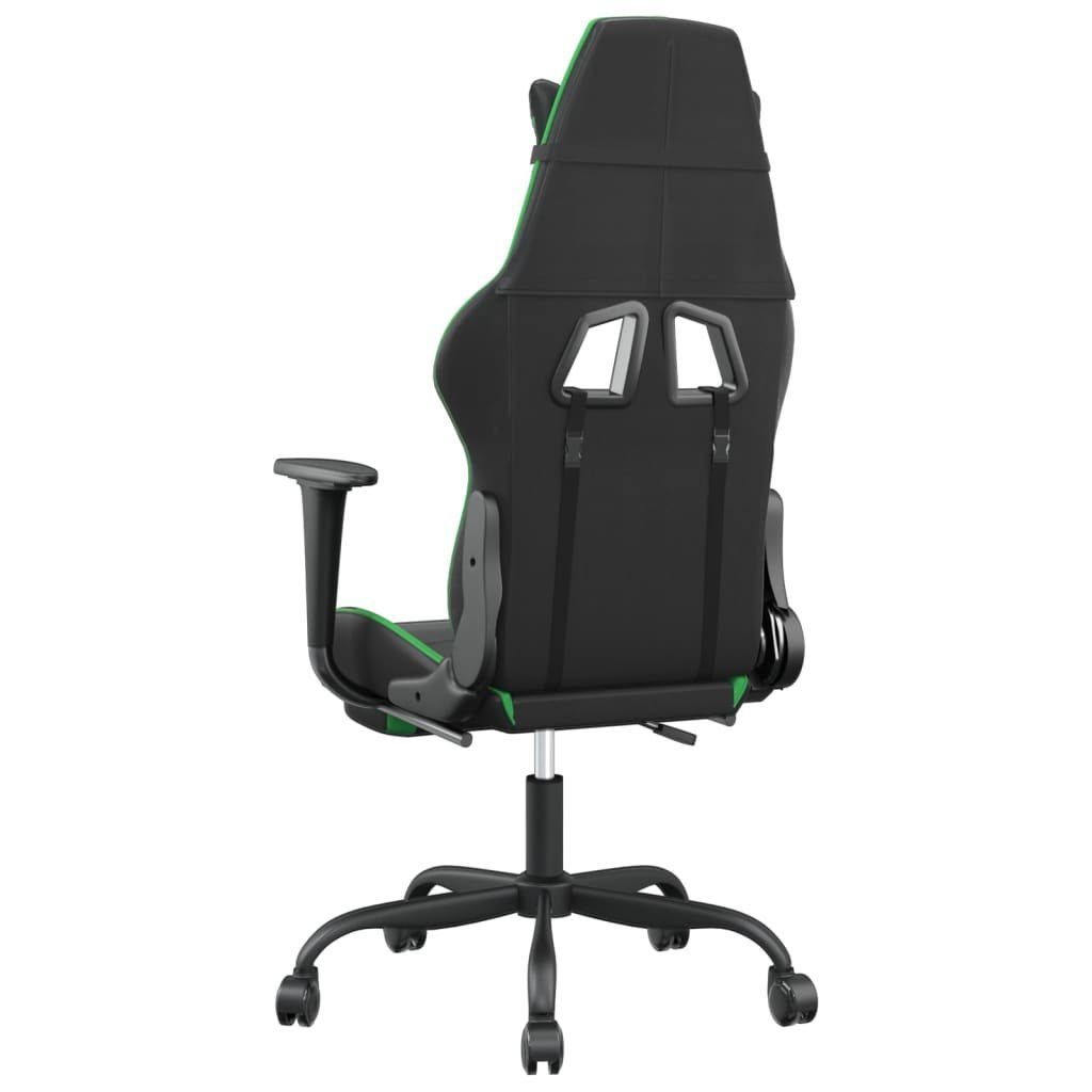 Schwarz Fußstütze Kunstleder St) Grün mit Gaming-Stuhl und furnicato (1