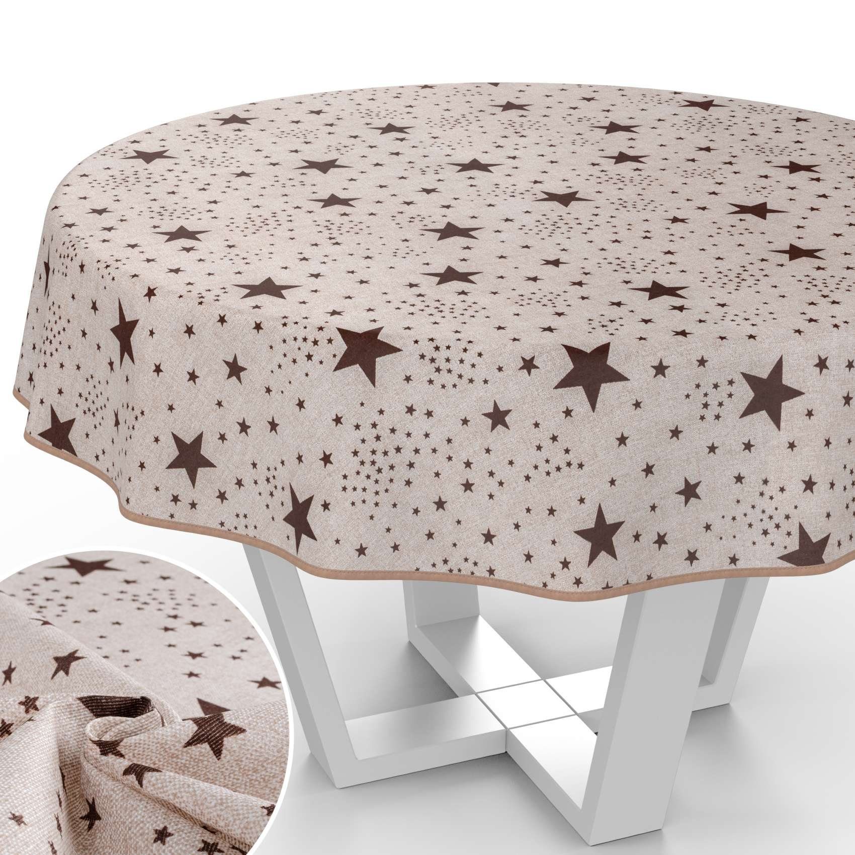 ANRO Tischdecke abwaschbar mit Motiv schmutzabweisend Stoff-Wachstuch 2.0 ( günstig online kaufen