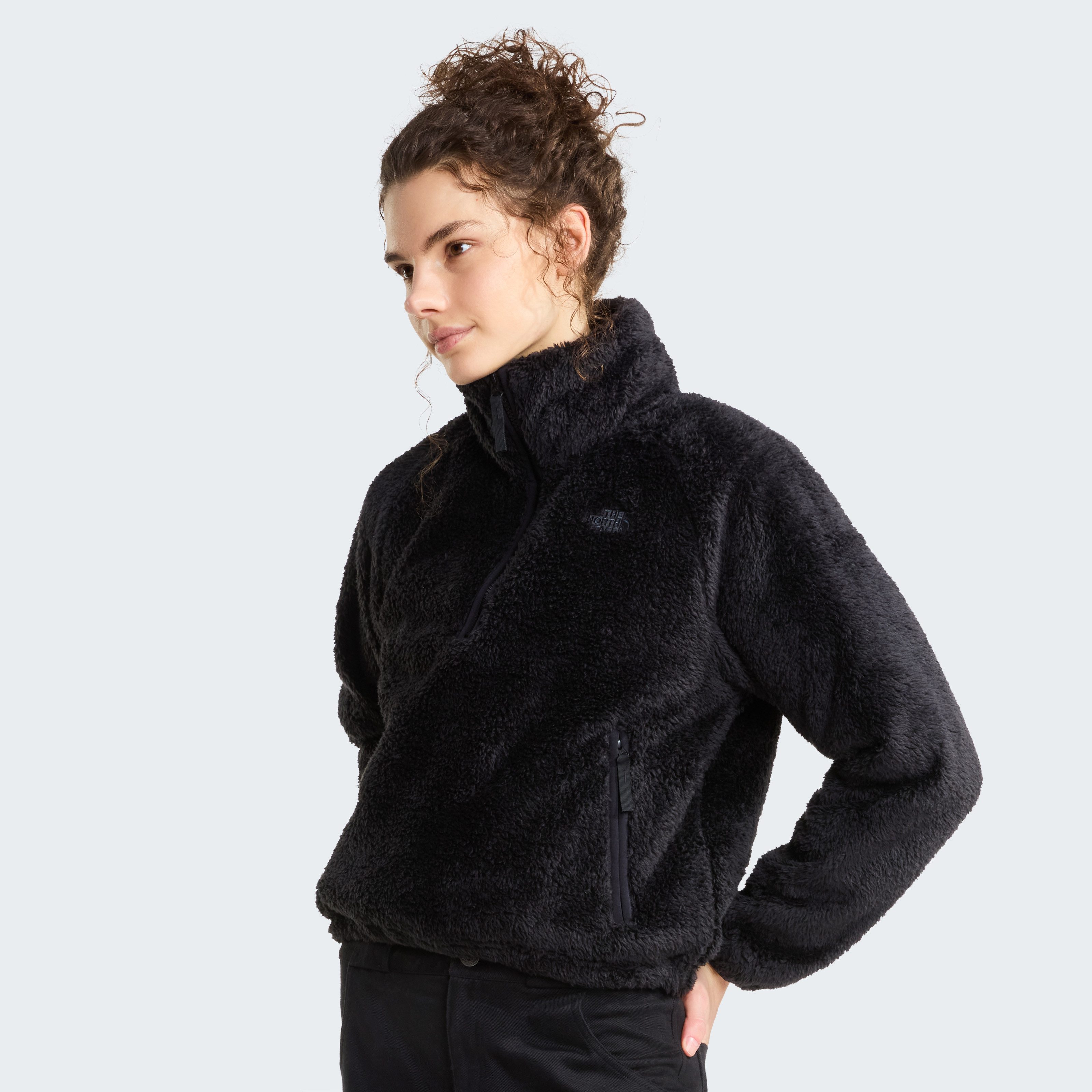 The North Face Fleeceshirt mit Stehkragen, hochfloriges Fleece, lockere Passform