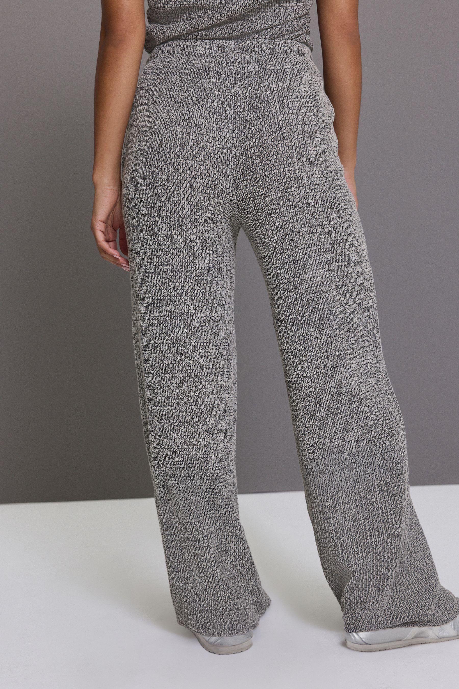Next Palazzohose Strukturierte Hose mit weitem günstig online kaufen