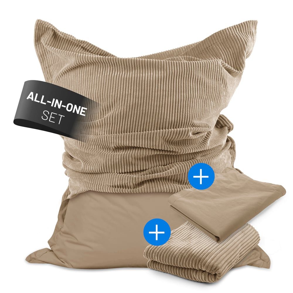 Lumaland Sitzsack LUMALAND Sitzsack Classic XXL All-in-One Set, LUMALAND Sitzsack Classic XXL All-in-One Set