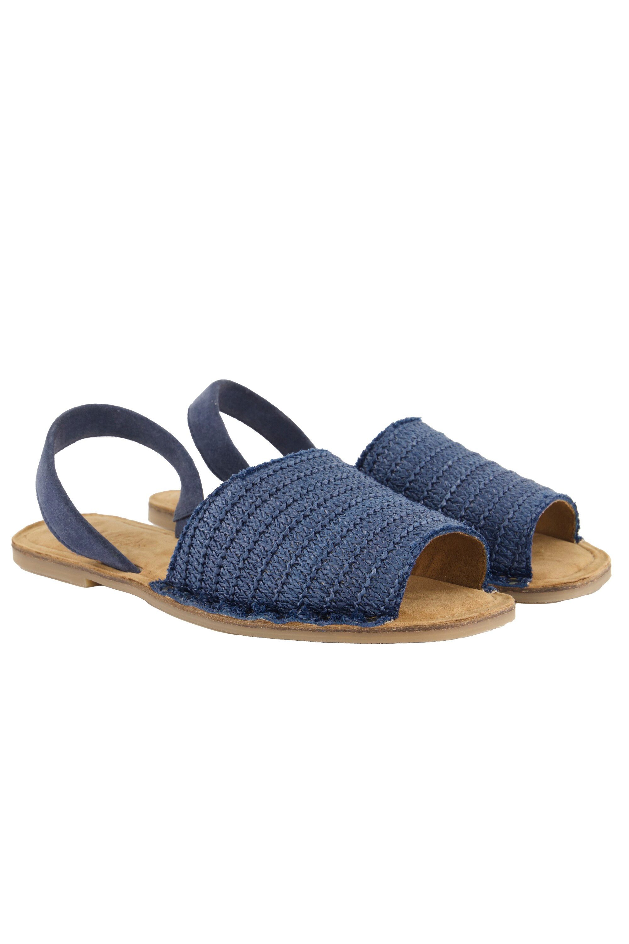 Ulla Popken Slingback-Sandale Raffia Suede Weite H Sandalette günstig online kaufen