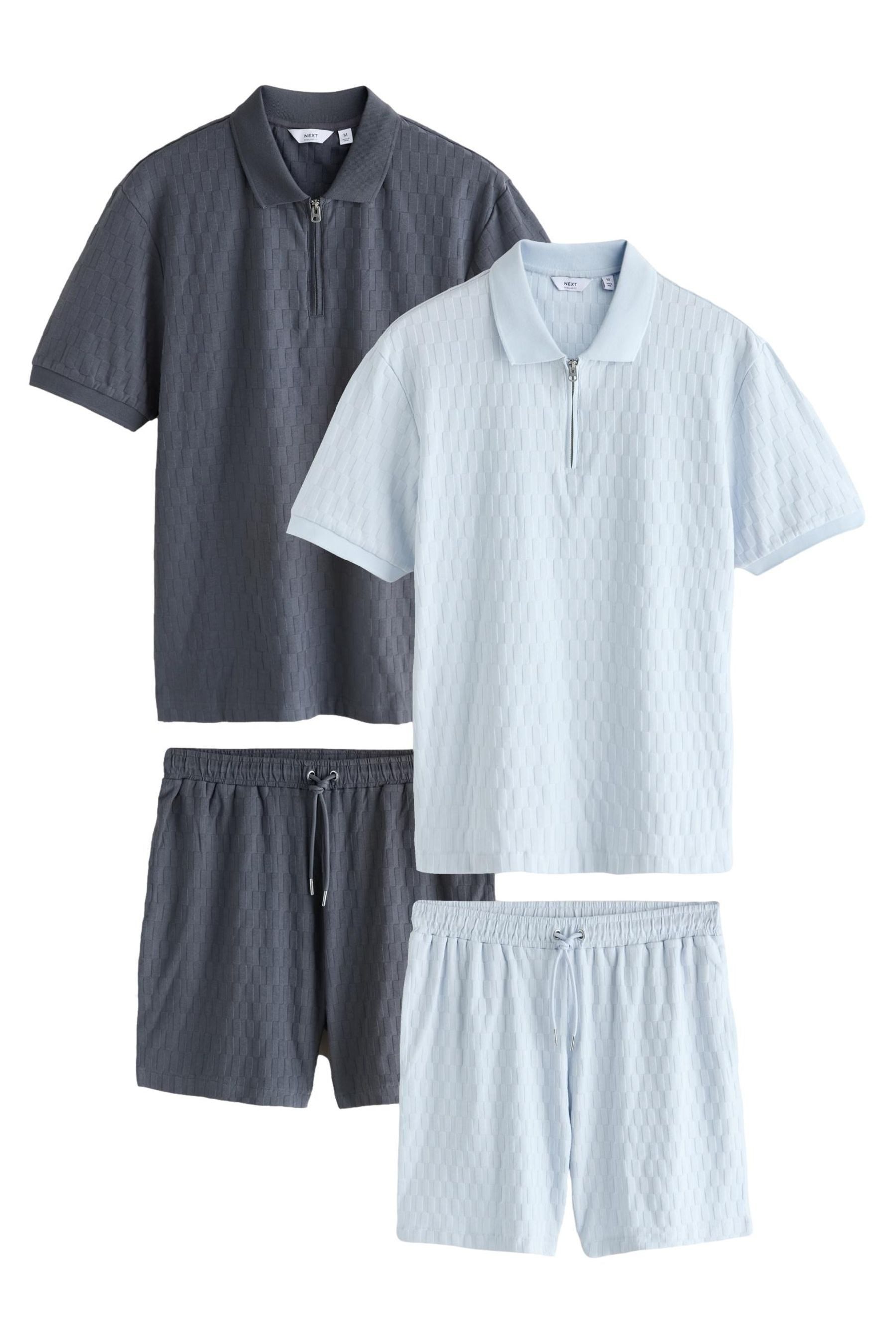 Next Poloshirt Strukturiertes Kombi-Set aus Jersey (4-tlg)