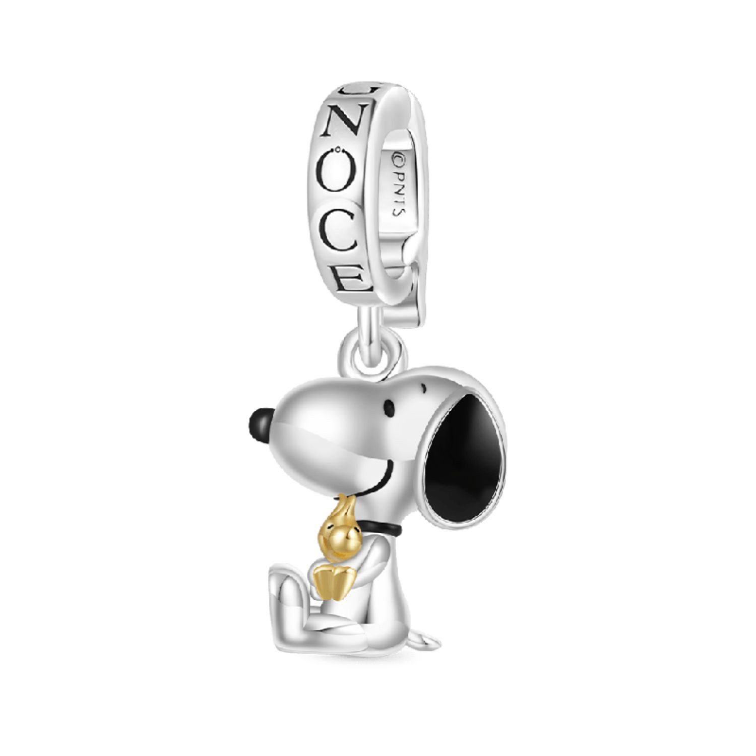 Gnoce Bead Gnoce Charm Peanuts Snoopy Umarmung Silber IGC063