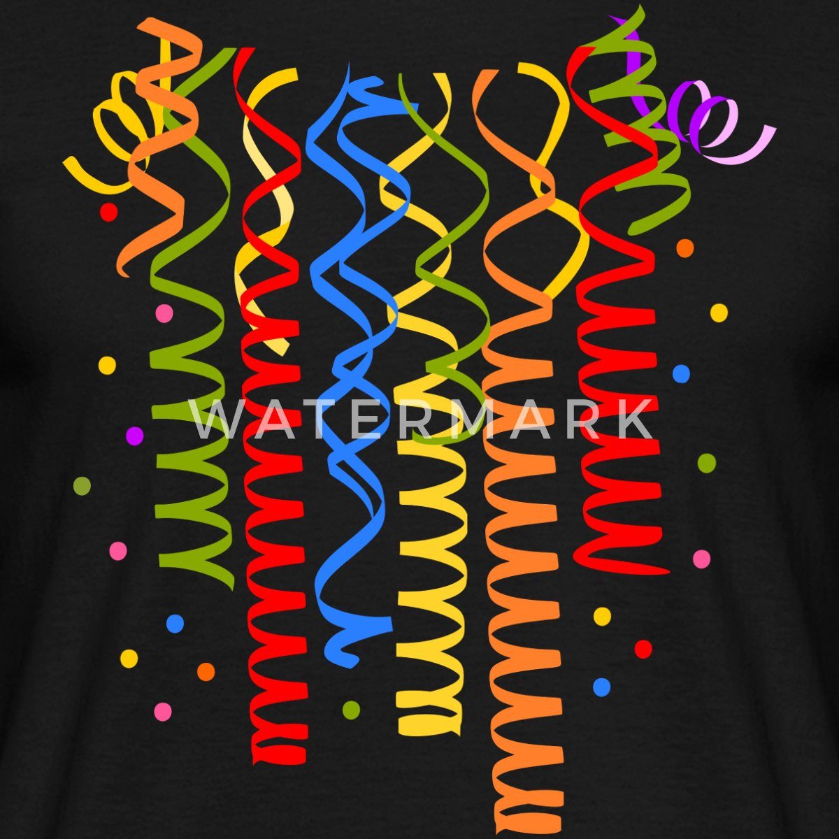 Spreadshirt T-Shirt Karneval Konfetti Luftschlangen Outfit Männer T-Shirt ( günstig online kaufen
