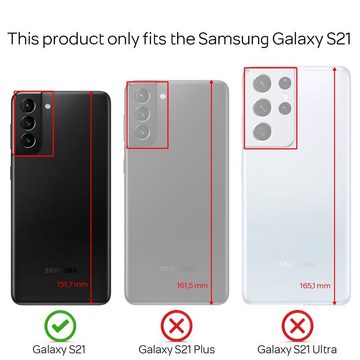 Nalia Handyhülle Samsung Galaxy S21, Glitzer Silikon Hülle / Verstärkte Innenseite / Glitter Schutz Cover
