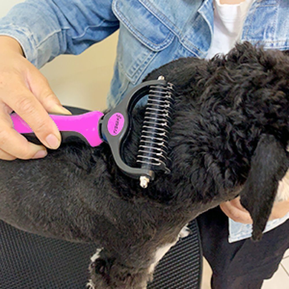 GelldG Haarbürste Katzenbürste Entfilzungsstriegel Unterfellbürste, Hundebürste
