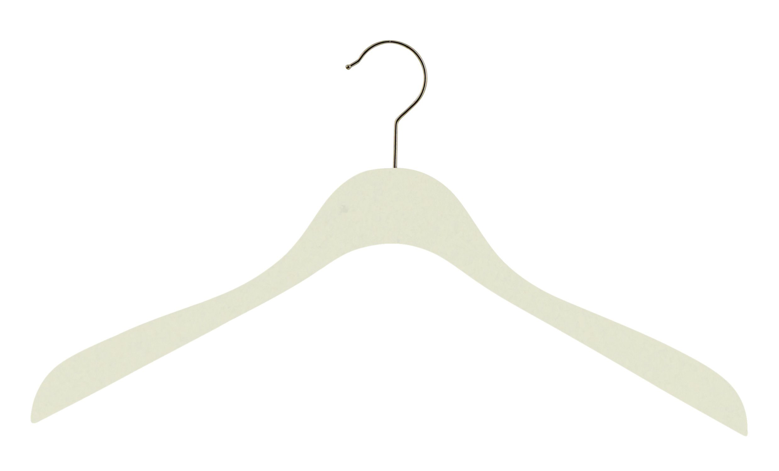 MAWA Kleiderbügel MAWA Kleiderbügel ECO Comfort, nachhaltiger Oberteilbügel für Damen & Herren, drehbarer Kleiderhaken aus Textilresten, ideal für Oberbekleidung, 44 cm breit, 1 Stück Wollweiß